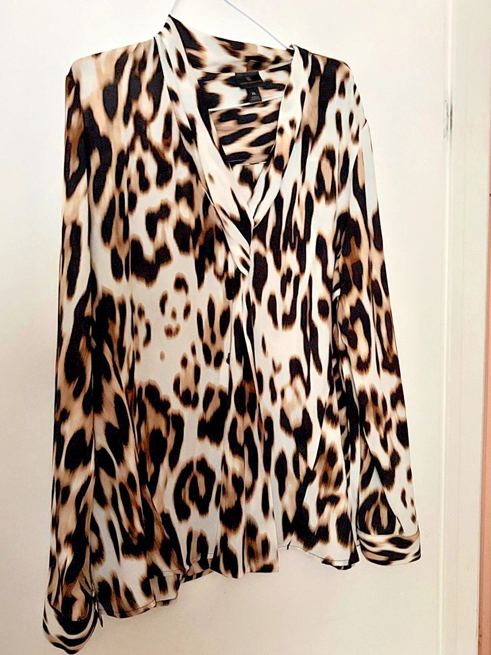Animal Print Blouse in Brown & Black Like New